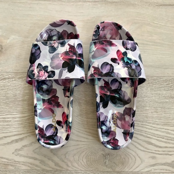 New Aldo Mirelacia Slide Sandals Floral print - Picture 3 of 16